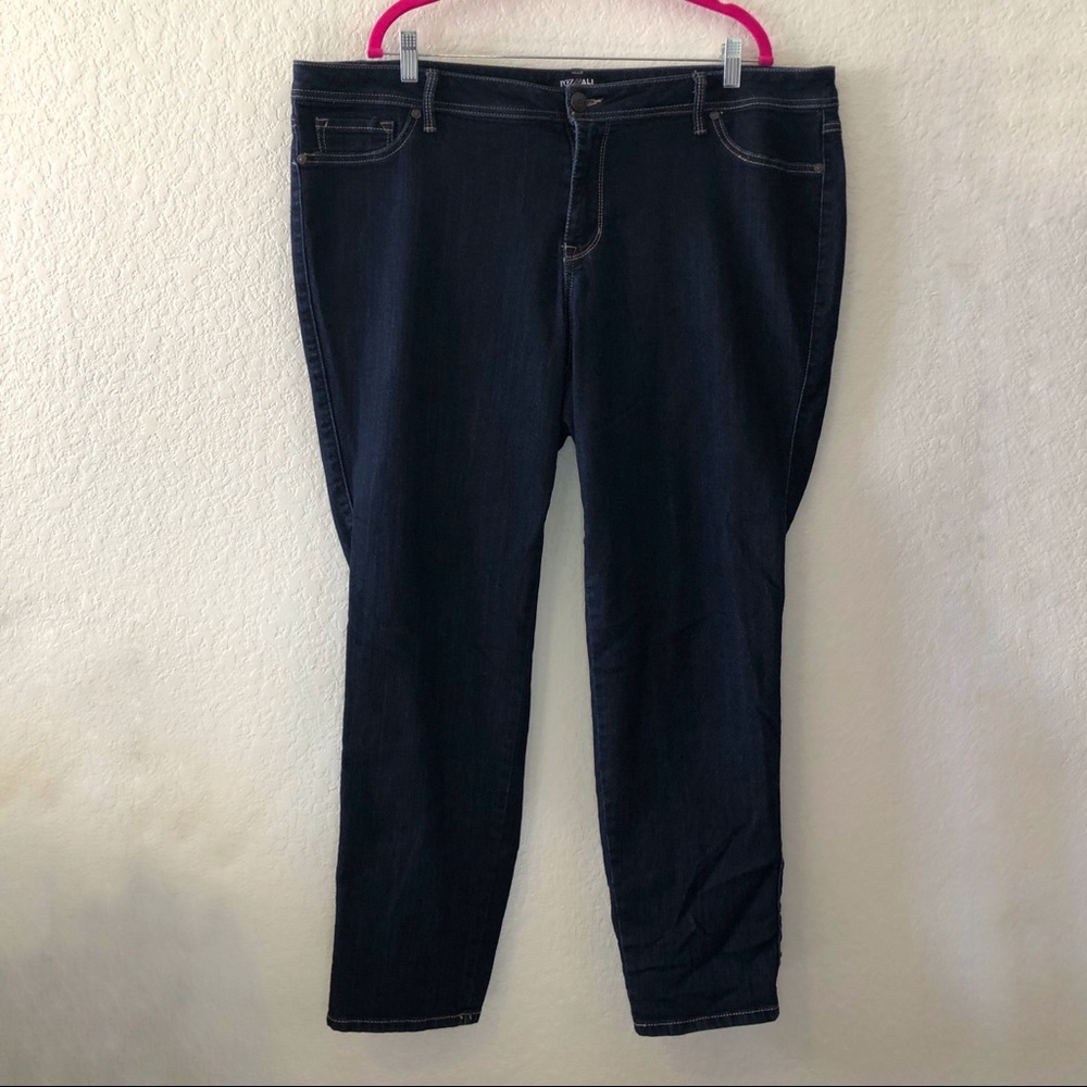 Roz & Ali Denim Straight Leg Jeans Sz 20 EUC PLUS SIZE Dark Wash